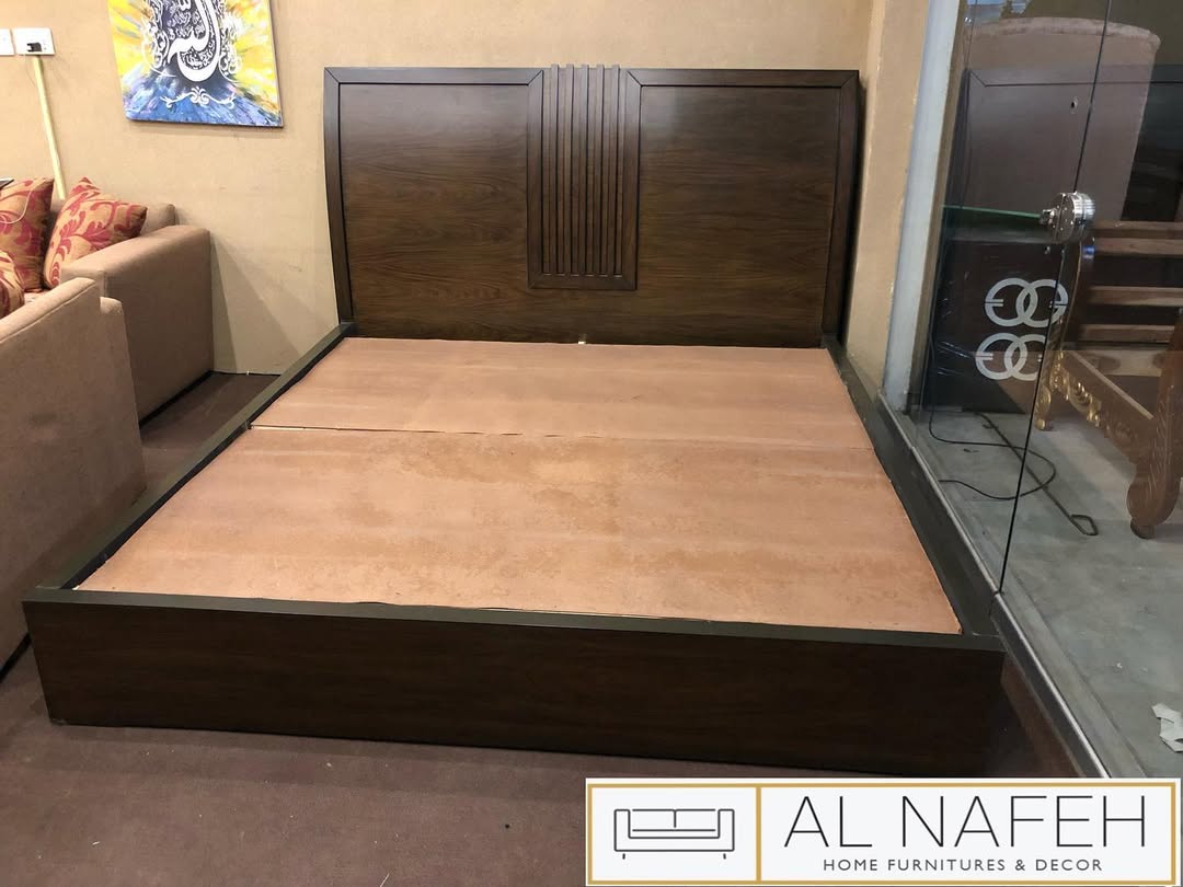 Low profile sheesham bed set with 2 side tables, dressing and mirror