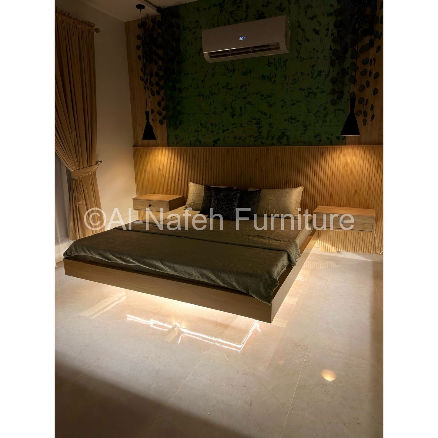 Floating Bed & side tables