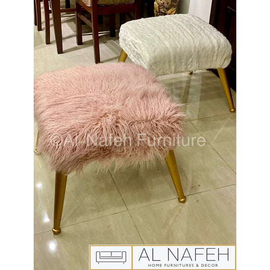 THE PINK LILY FUR STOOL