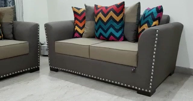 3 2 Sofa set in Dual Dark/Light Brown Colour Tone